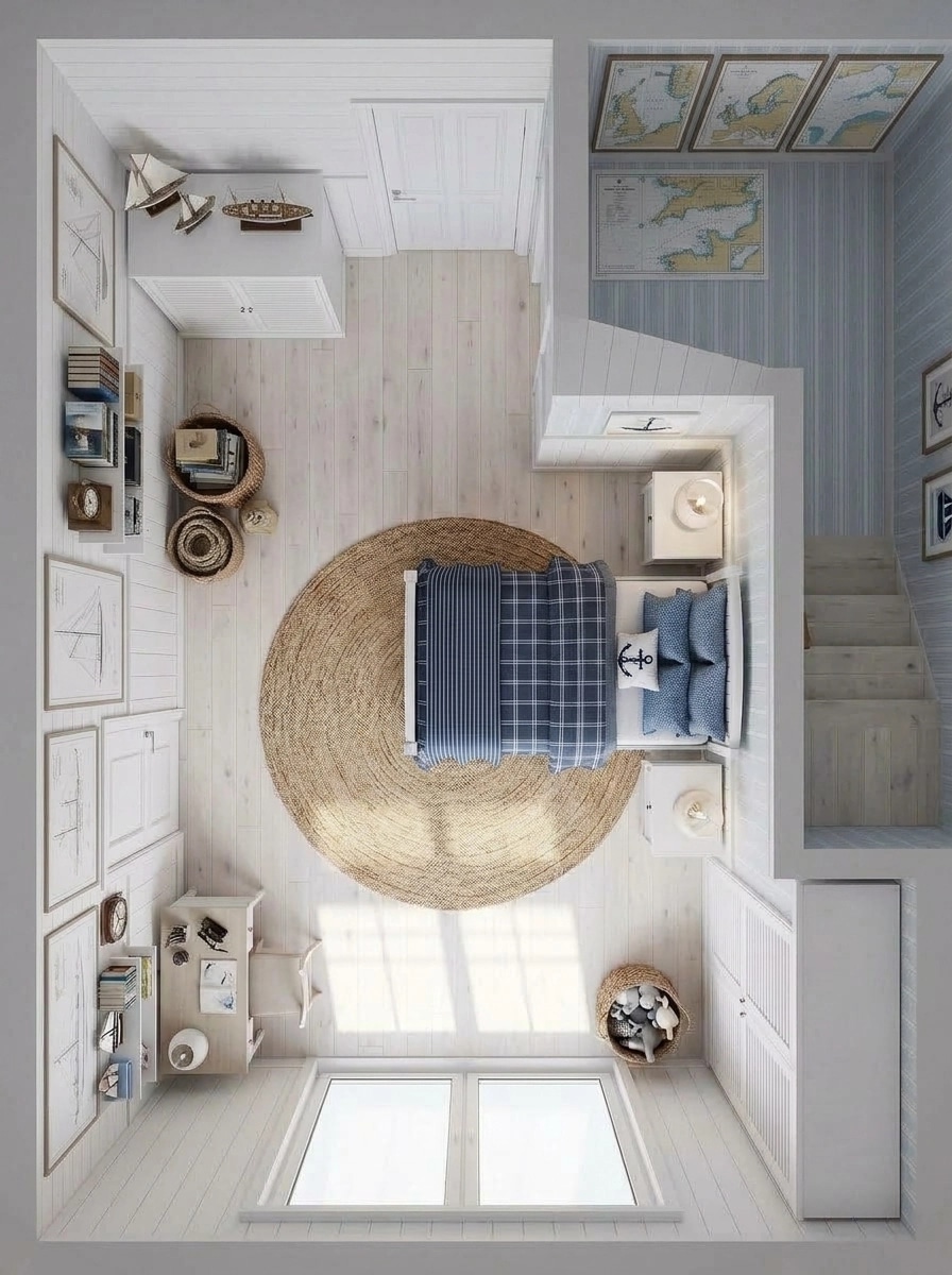 Interior design in Coastal / Hamptons style — Living Room by GenRoom AI
