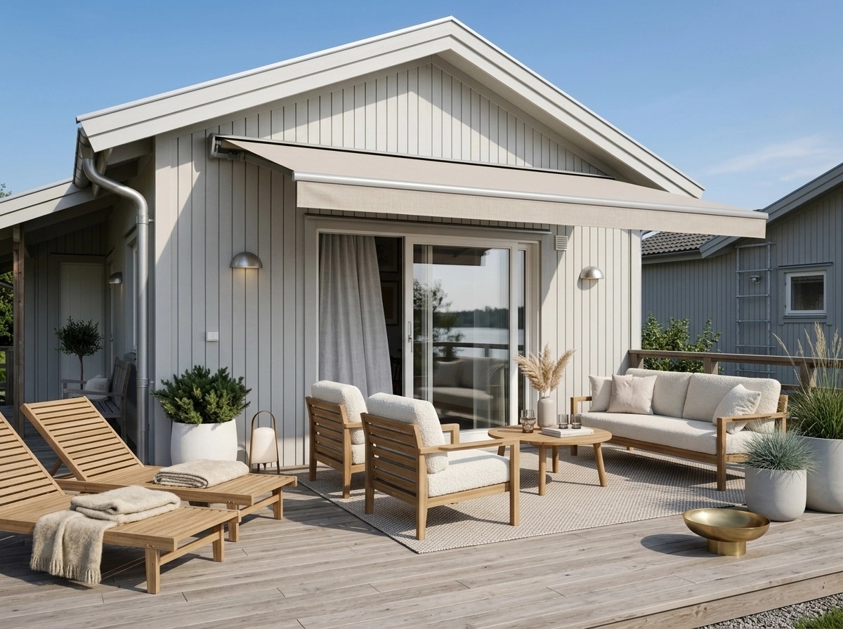 Interior design in Scandinavian style — terrace by GenRoom AI