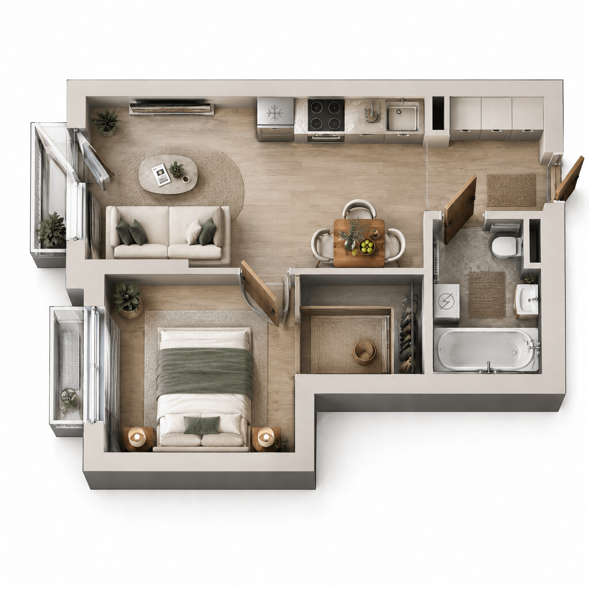 Interior design in Contemporary style — Living Room by GenRoom AI