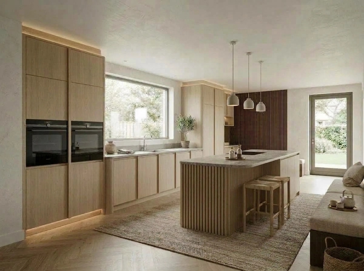 Japandi Kitchen design — interior photo by GenRoom AI