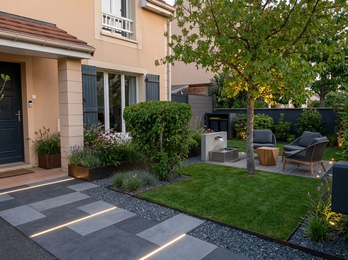 Landscape design in Contemporary Yard style — Yard by GenRoom AI