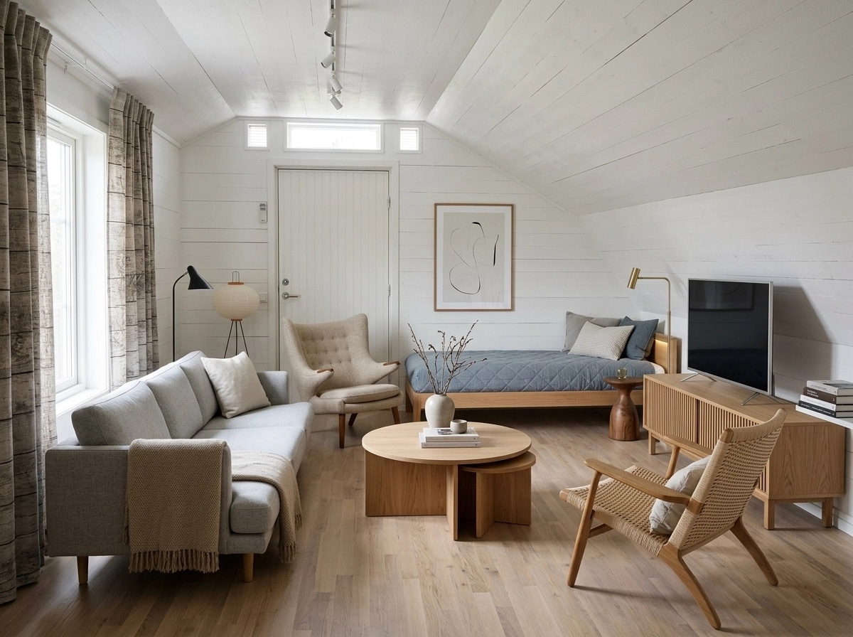 Interior design in Scandinavian style — Living Room by GenRoom AI