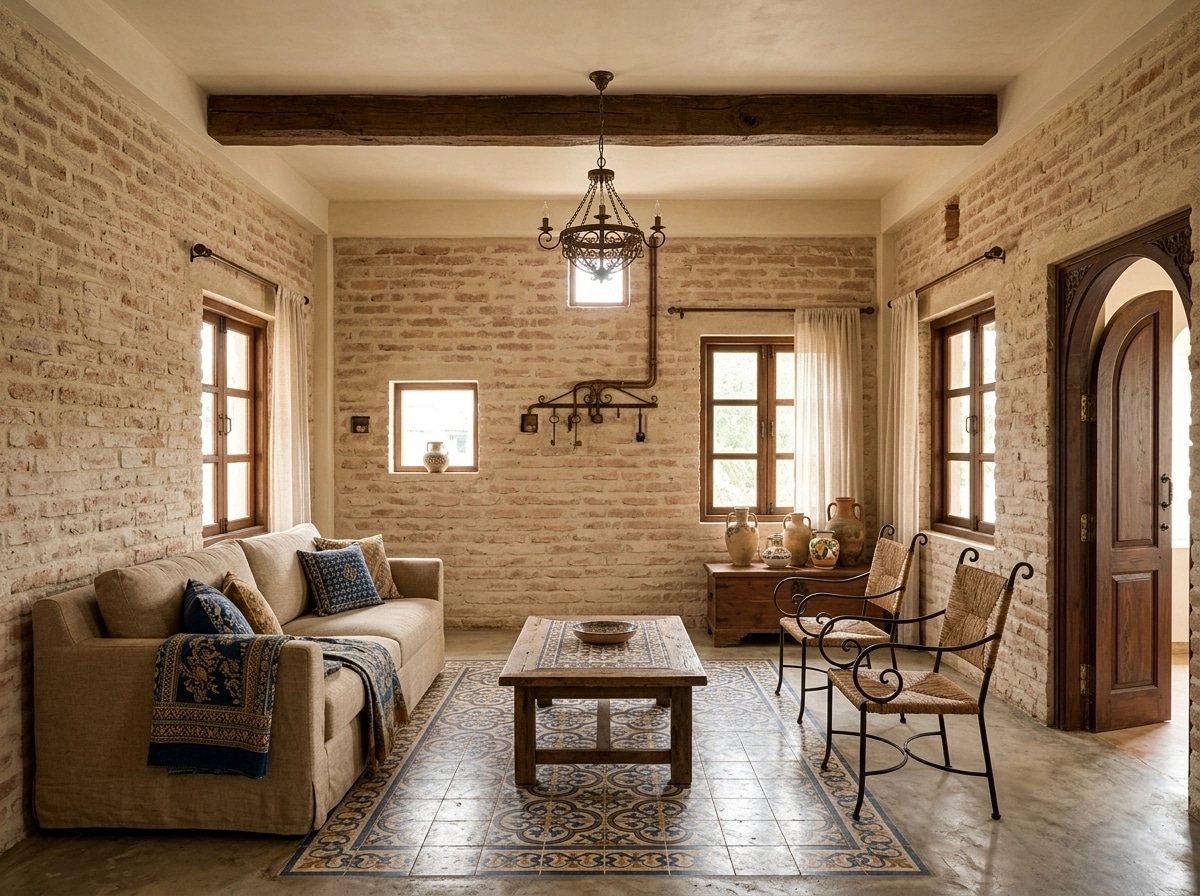 Diseño de interiores en estilo Mediterranean — Salón por GenRoom AI