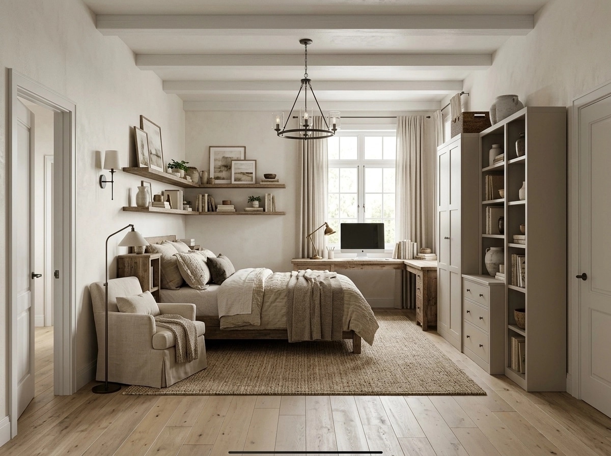 Interior design in Modern Farmhouse style — Bedroom by GenRoom AI