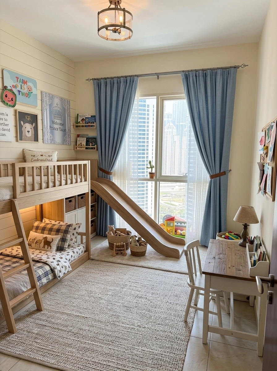 Interior design in Modern Farmhouse style — Kids Room by GenRoom AI