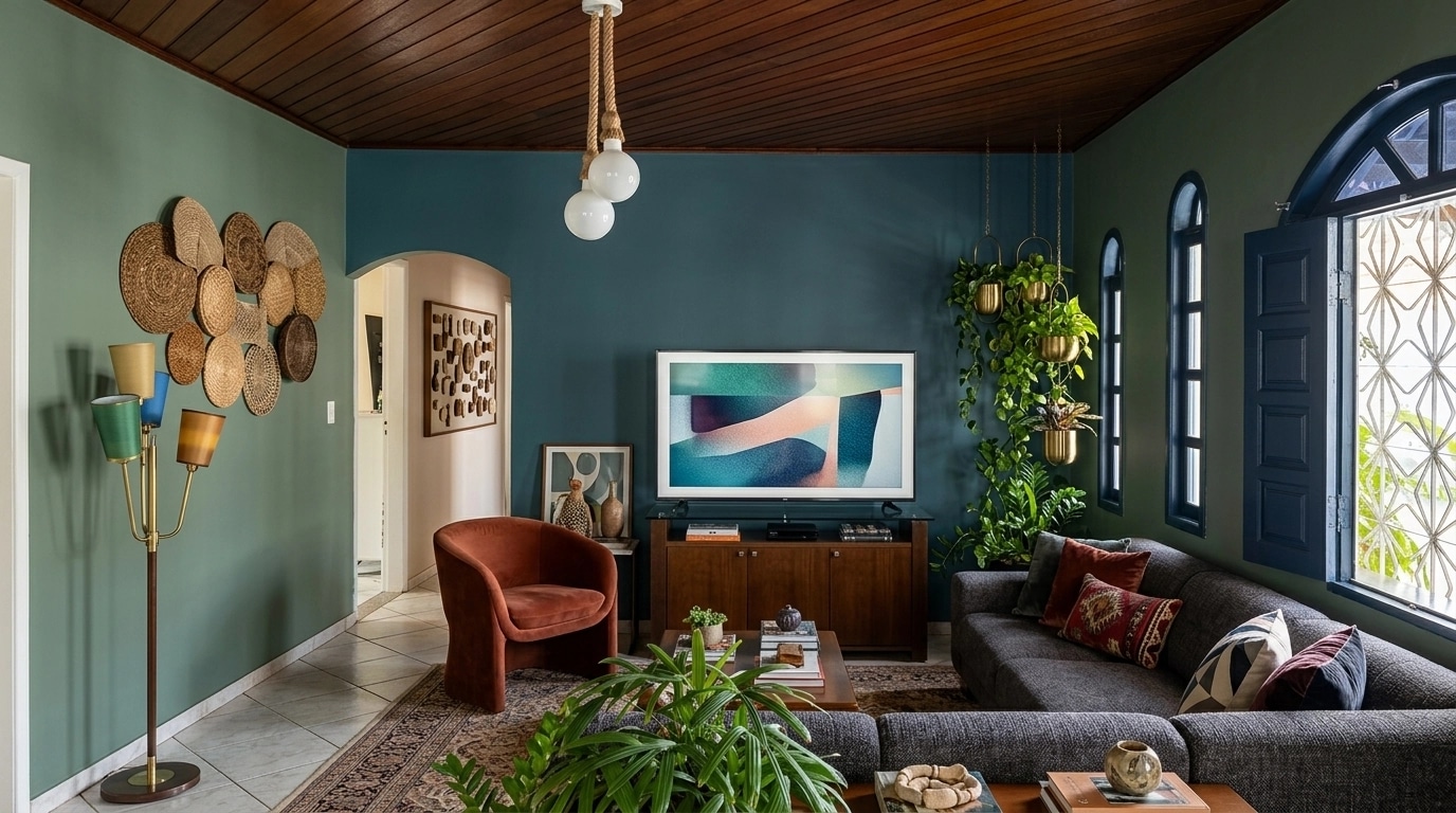 Interior design in Eclectic style — Living Room by GenRoom AI