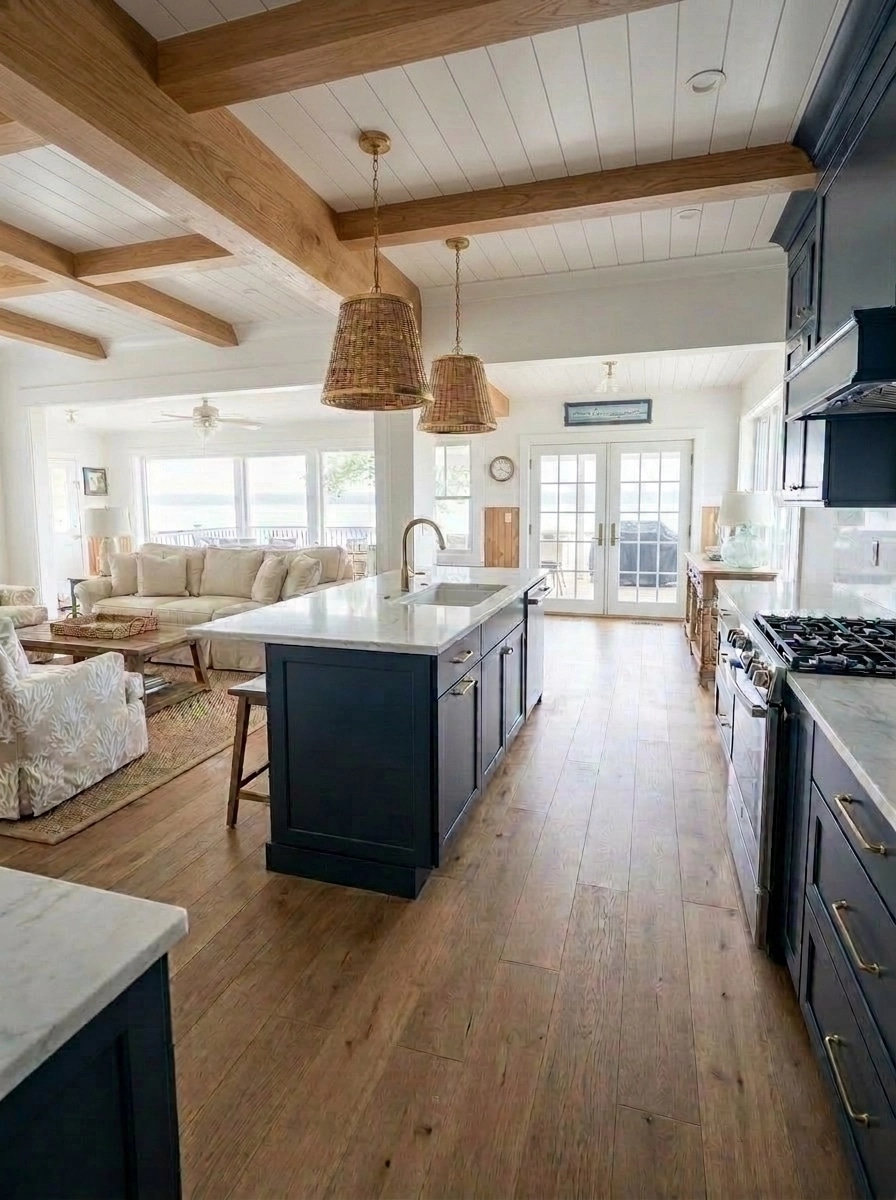 Interior design in Coastal / Hamptons style — Living Room by GenRoom AI