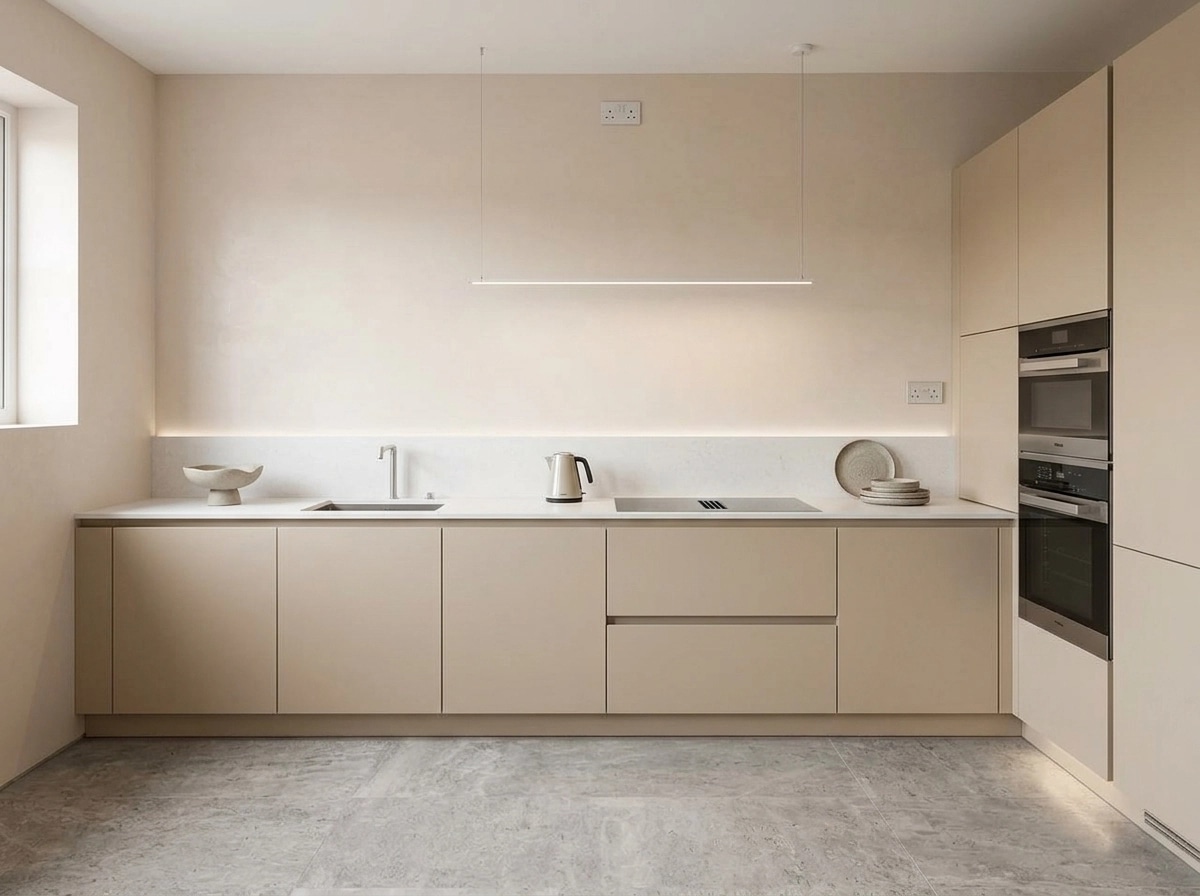 Minimalism Kitchen design — interior photo by GenRoom AI
