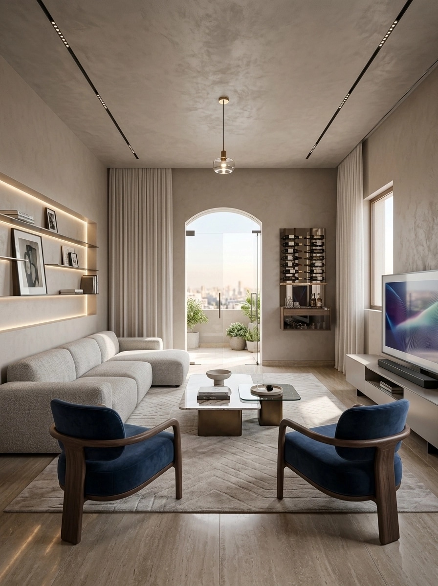 Interior design in Contemporary style — Living Room by GenRoom AI