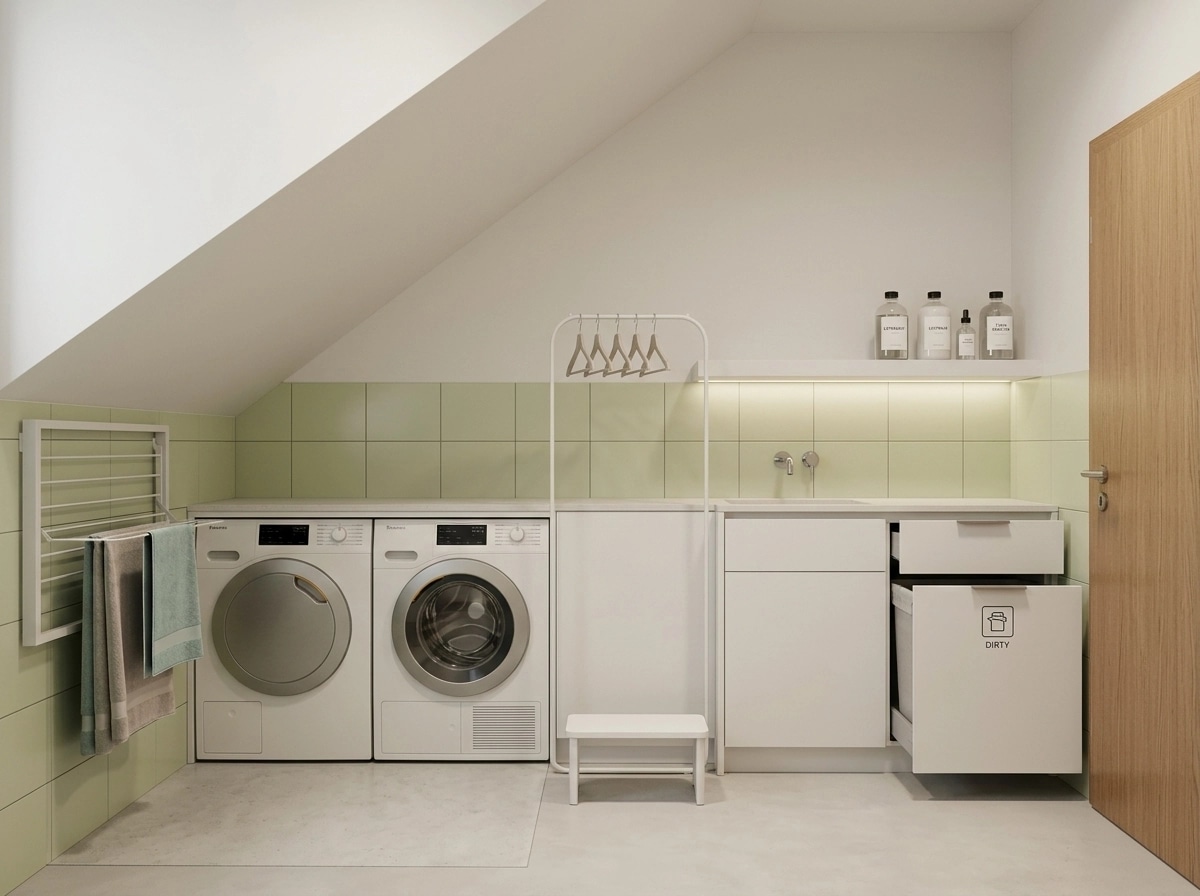 Interior design in Minimalism style — laundry by GenRoom AI