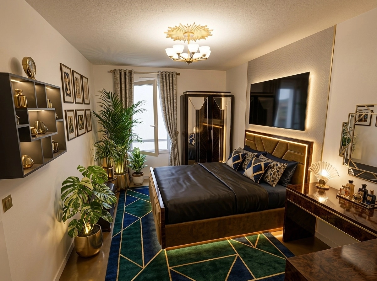 Art Deco Yatak Odası design — interior photo by GenRoom AI