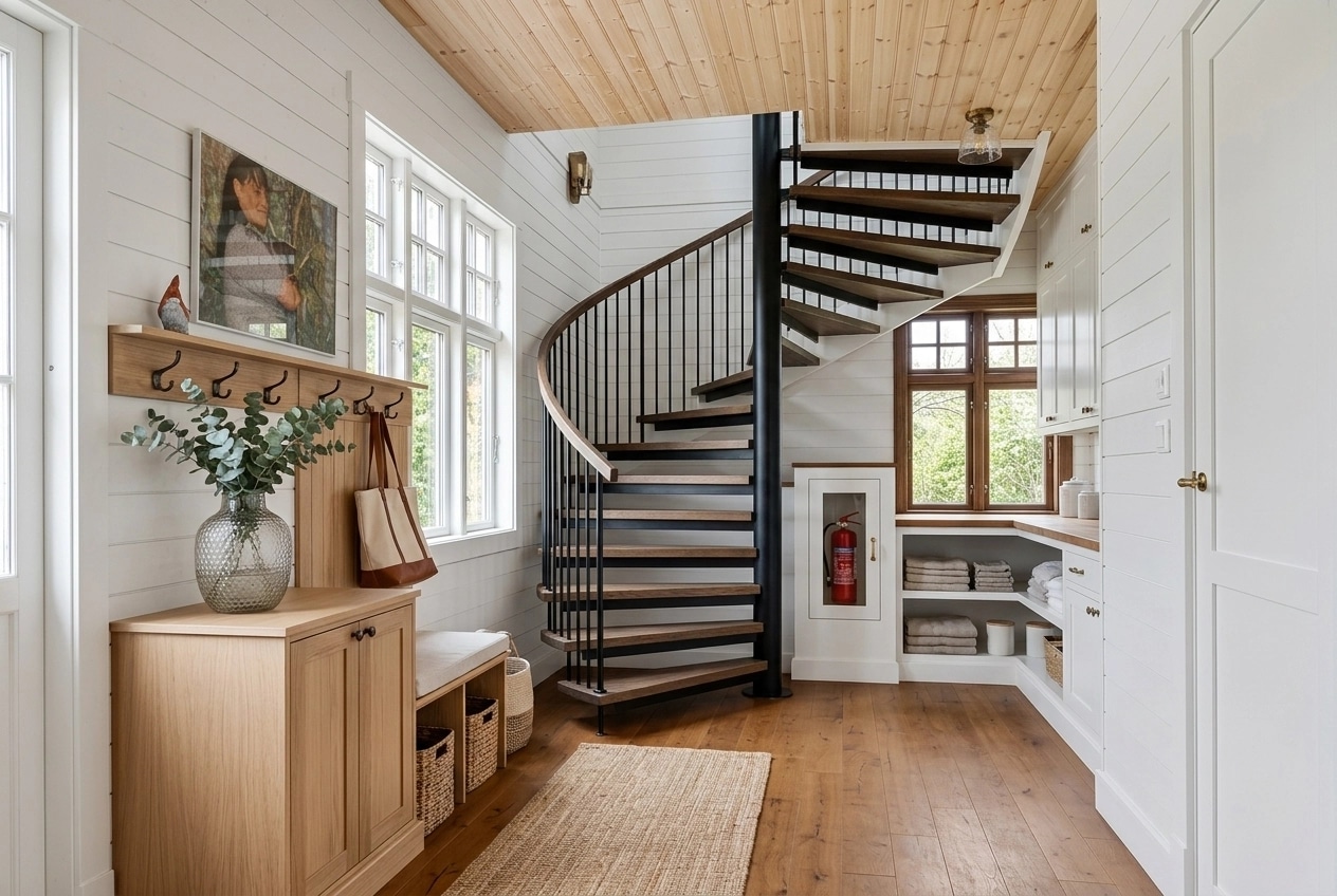 Hallway interior in Modern Farmhouse style — photo by GenRoom AI