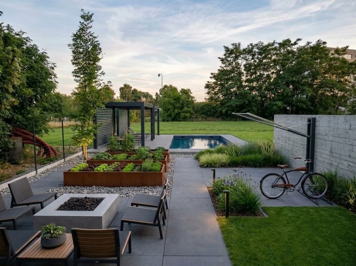 Landscape design in Contemporary Yard style — Yard by GenRoom AI