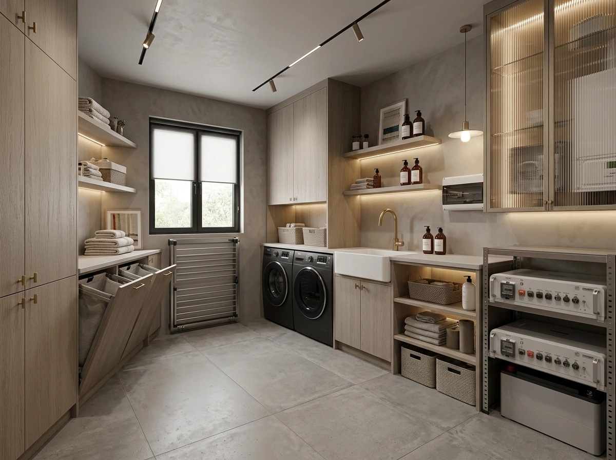 Interior design in Contemporary style — laundry by GenRoom AI