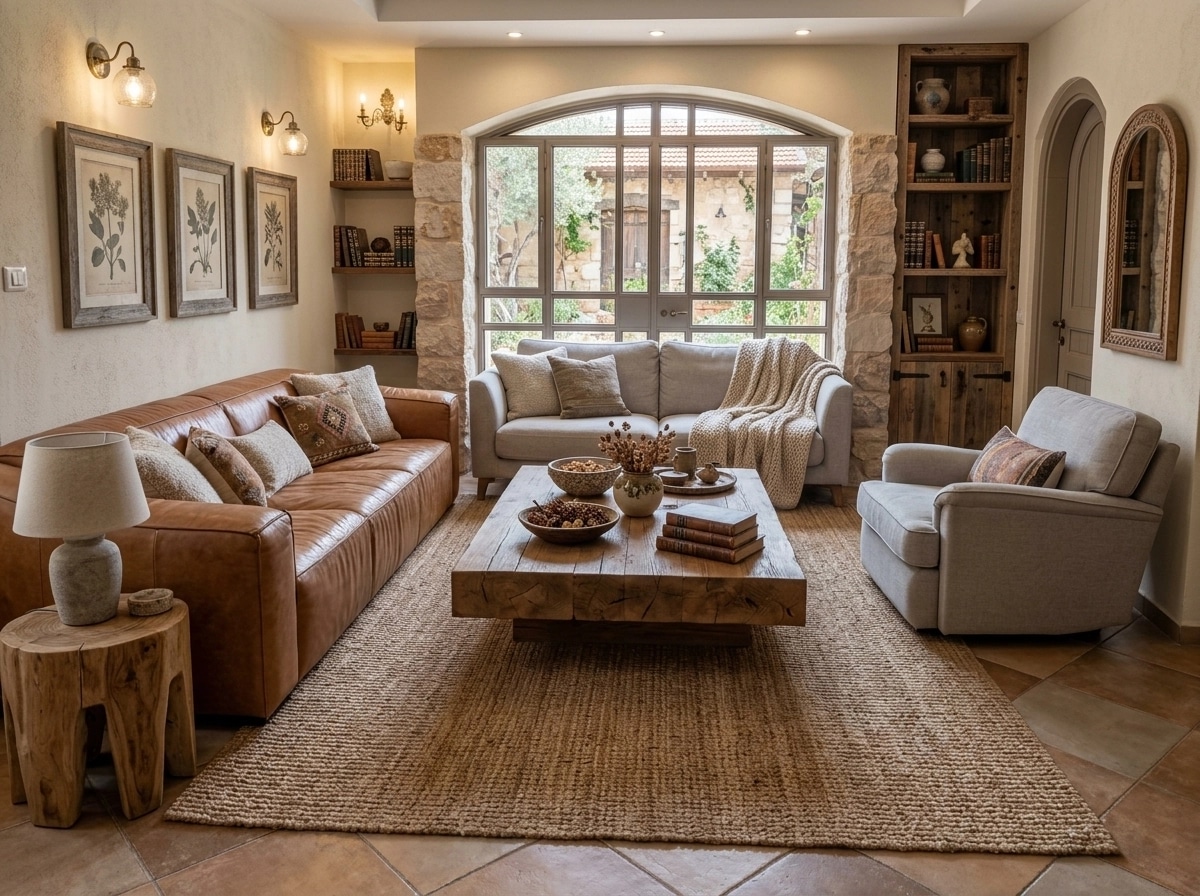 Design de interiores em estilo Rustic — Sala de Estar por GenRoom AI
