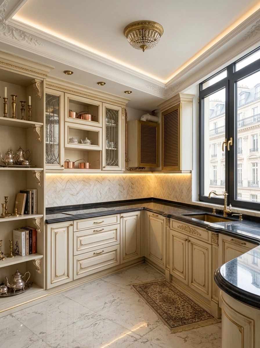 Interior design in French Parisian style — Kitchen by GenRoom AI