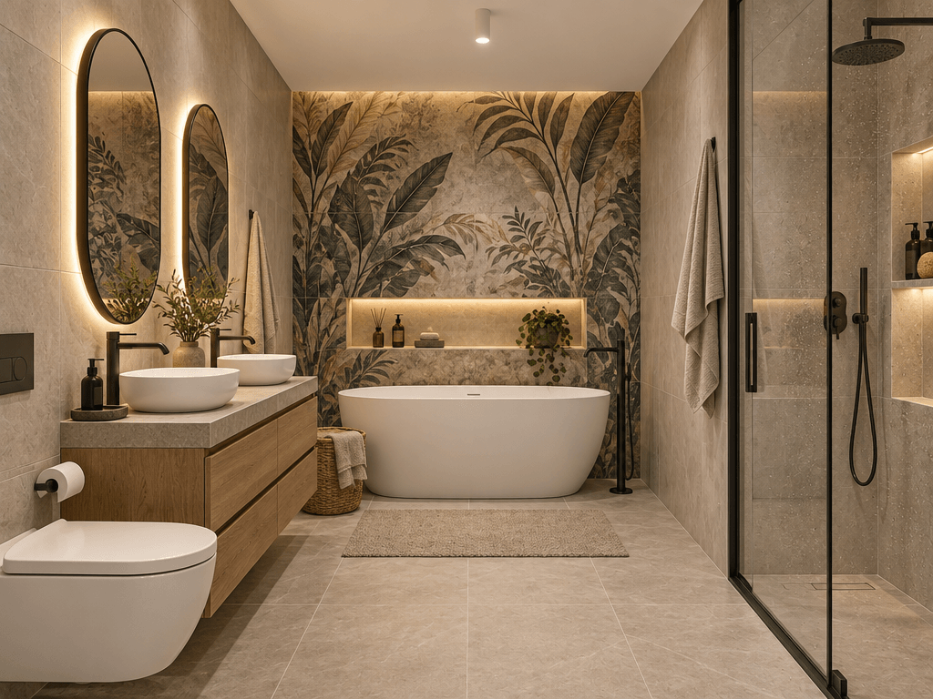 Bathroom interior in Contemporary style — photo by GenRoom AI