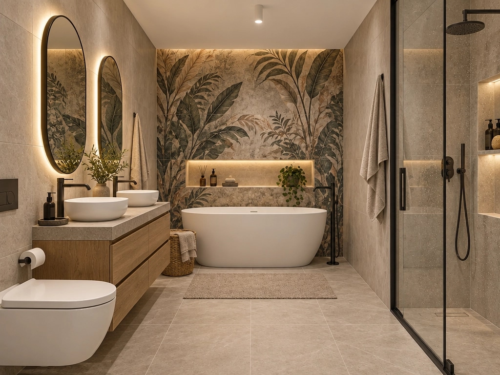 Contemporary Bathroom design — interior photo by GenRoom AI