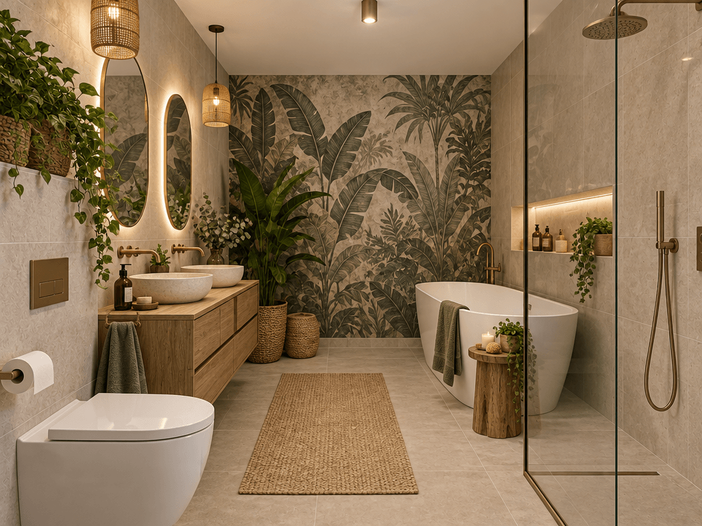 Design d'intérieur en style Biophilic — Salle de bain par GenRoom AI