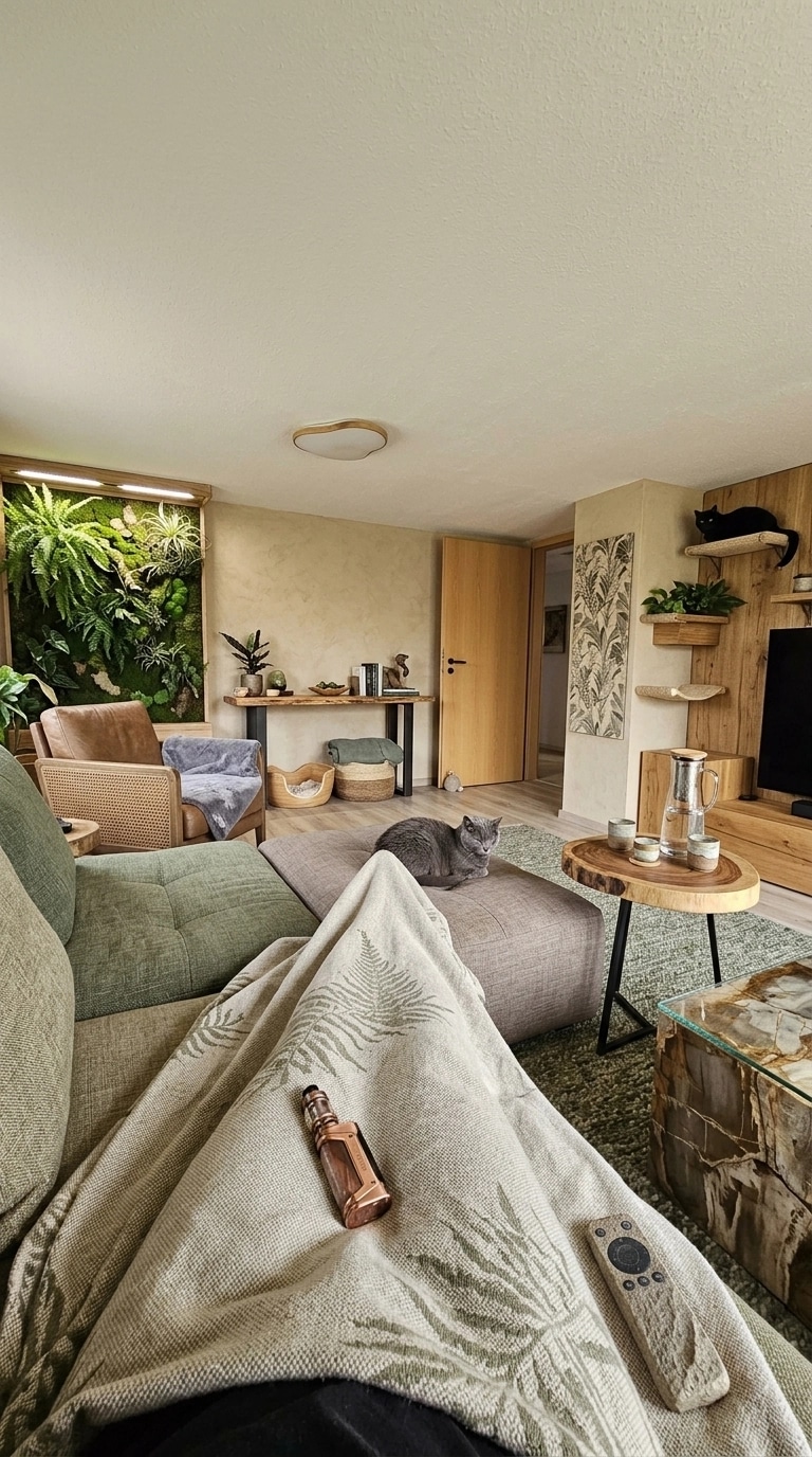 Interior design in Biophilic style — Living Room by GenRoom AI