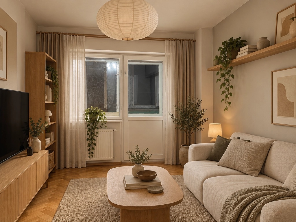 Interior design in Japandi style — Living Room by GenRoom AI