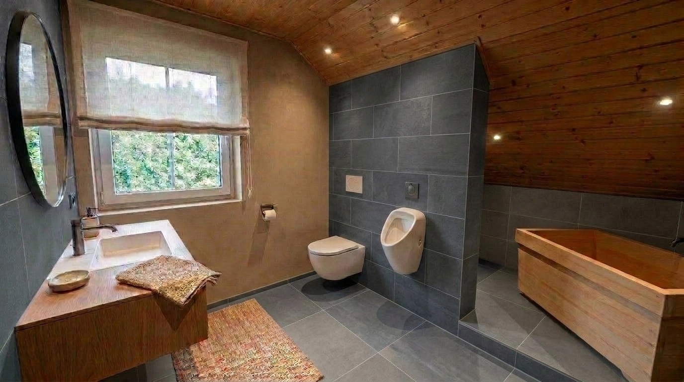 Interior design in Japandi style — Bathroom by GenRoom AI