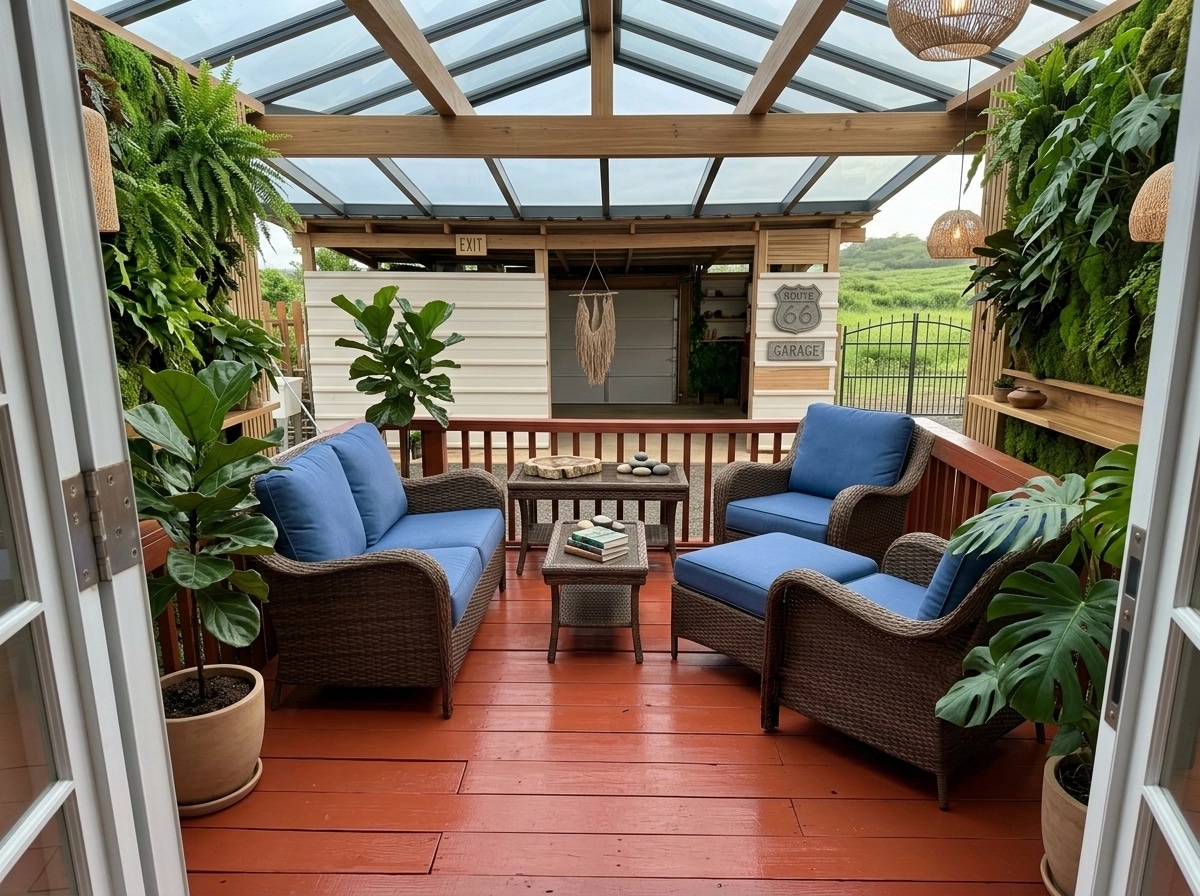 Interior design in Biophilic style — Living Room by GenRoom AI