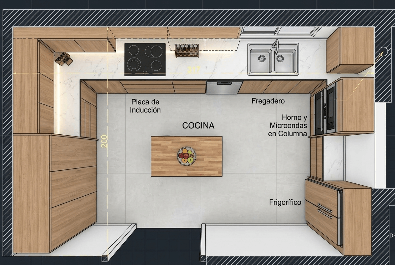 Kitchen interior in no_style style — photo by GenRoom AI