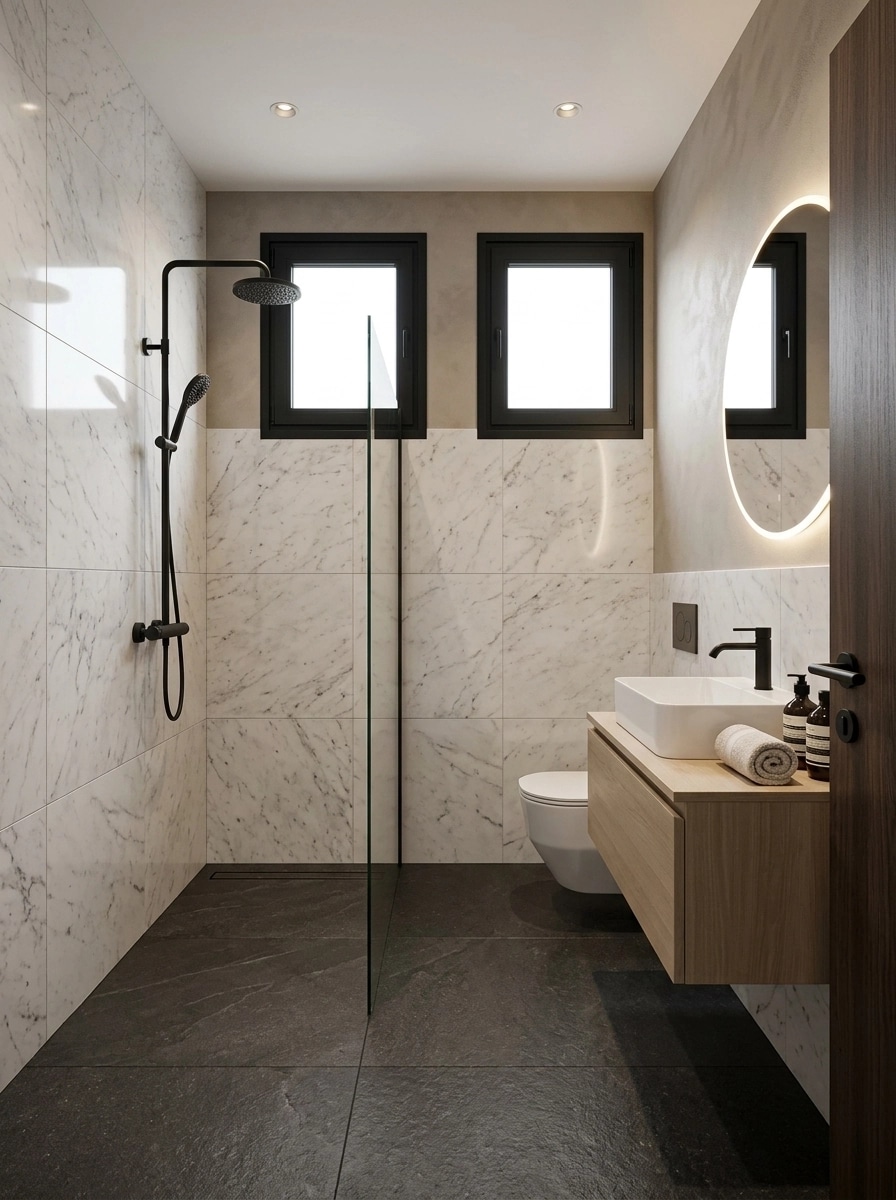 Bathroom interior in Contemporary style — photo by GenRoom AI