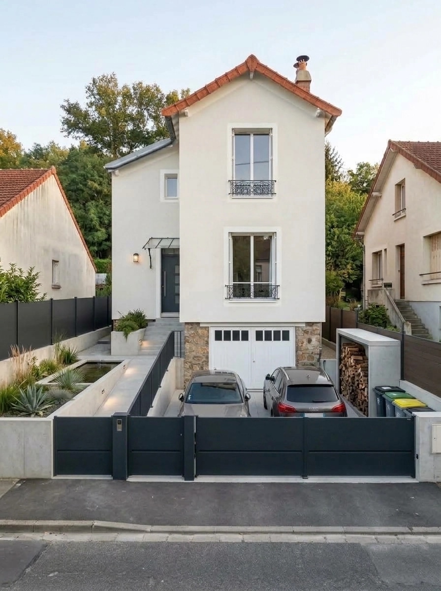 Design de façade en style Contemporary Facade — Façade par GenRoom AI