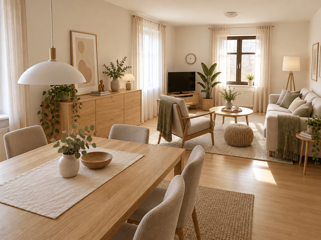 Interior design in Scandinavian style — Living Room by GenRoom AI