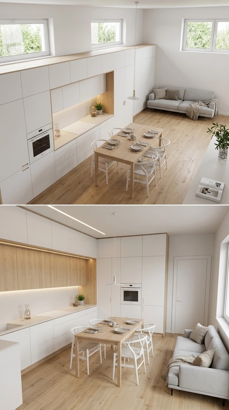 Kitchen interior in Scandinavian style — photo by GenRoom AI