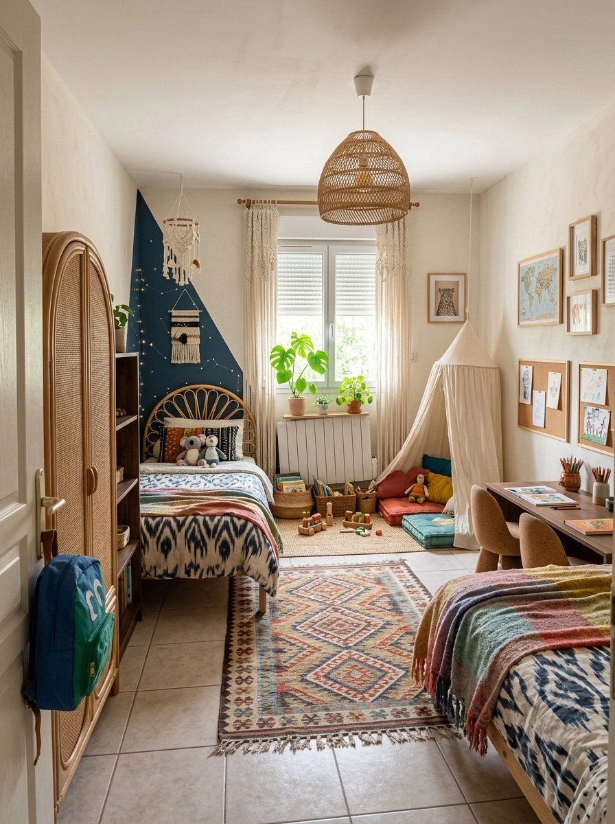 Bohemian Habitación Infantil design — interior photo by GenRoom AI