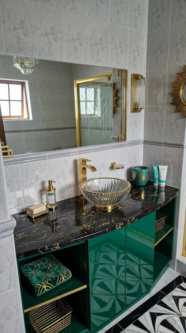 Art Deco Bagno design — interior photo by GenRoom AI