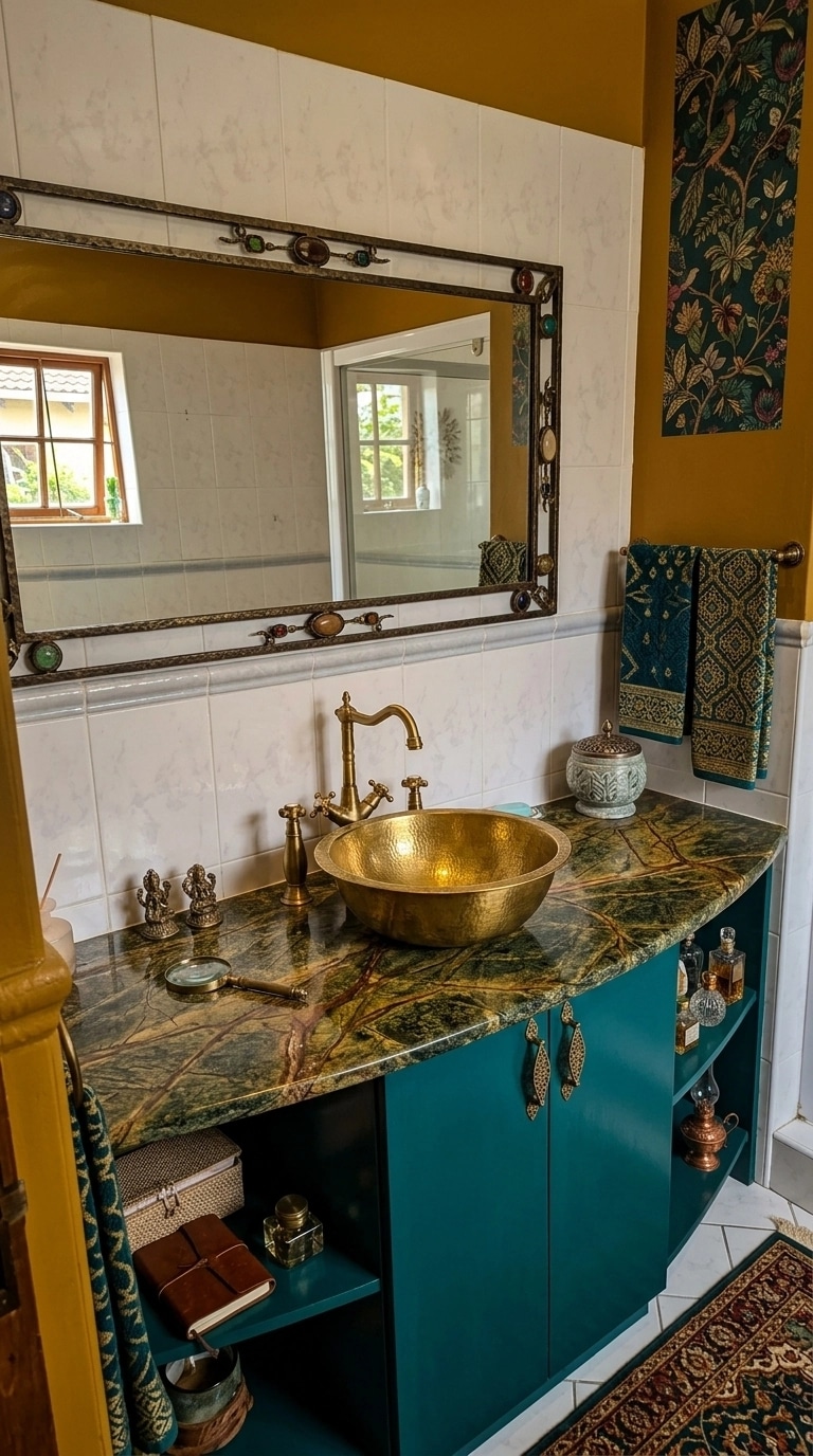 Bathroom interior in Eclectic style — photo by GenRoom AI