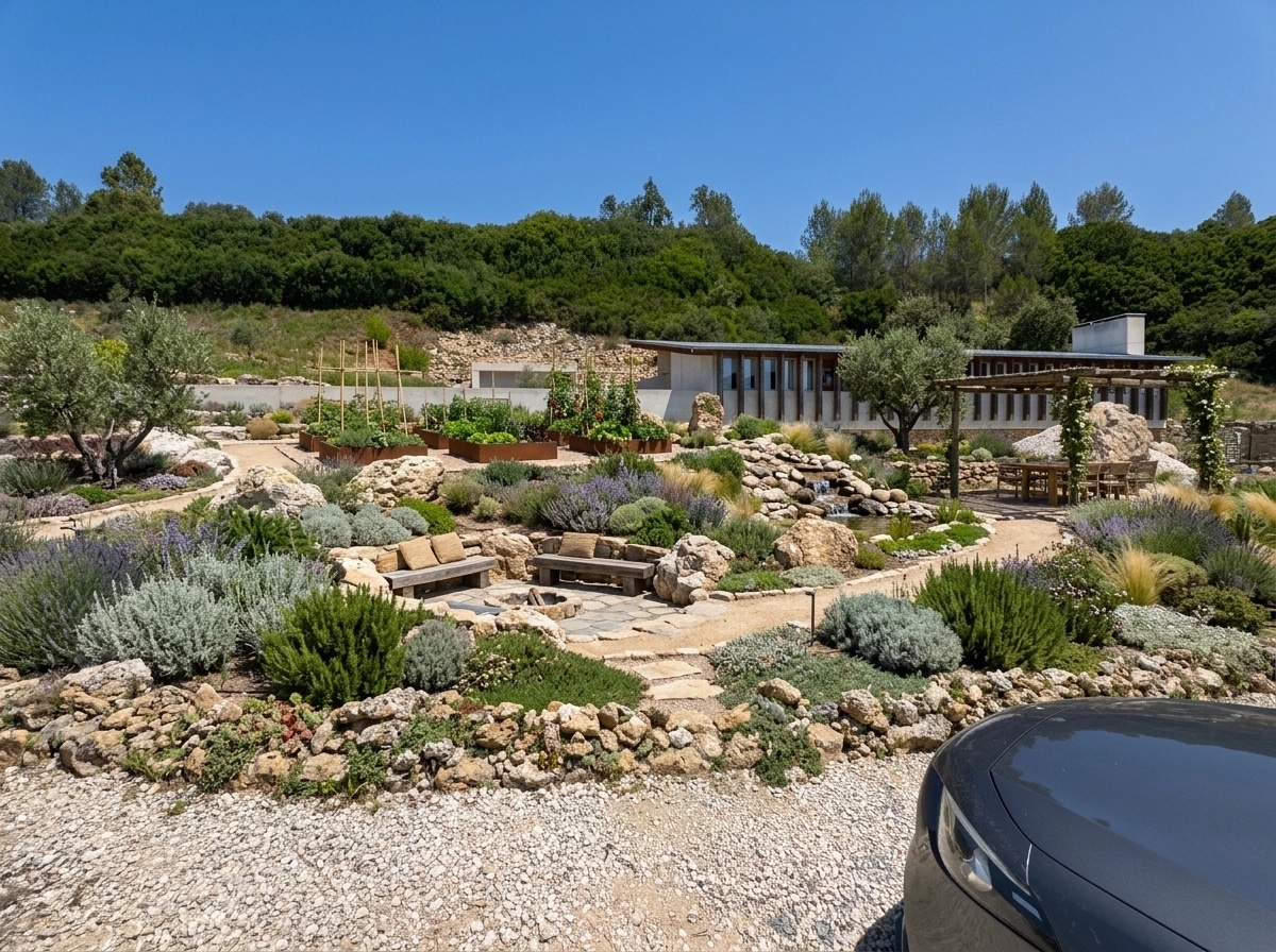 Landscape design in Eco Natural Garden style — Yard by GenRoom AI