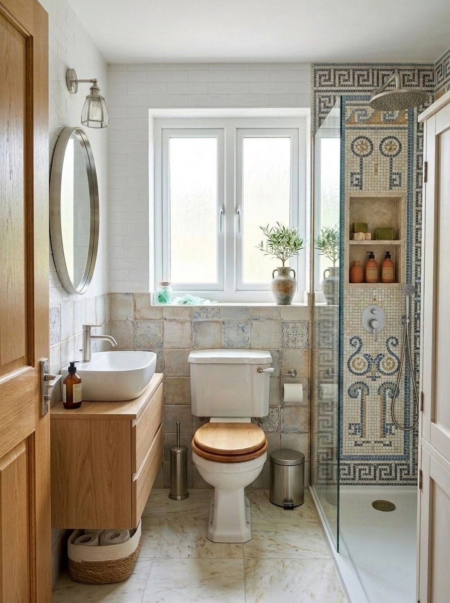 Interior design in Mediterranean style — Bathroom by GenRoom AI