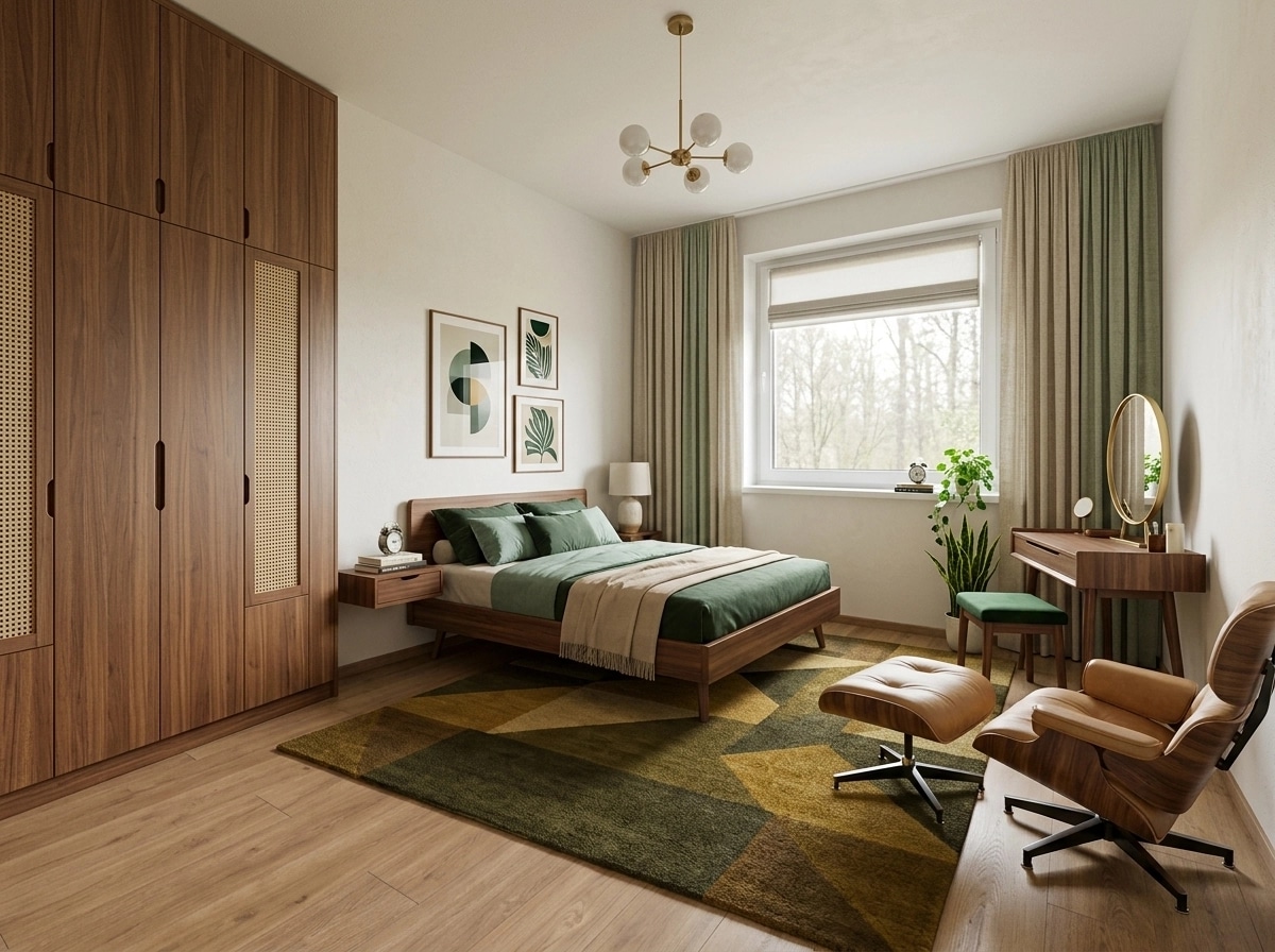 Mid-Century Modern Quarto design — interior photo by GenRoom AI