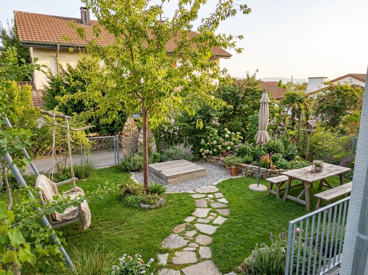 Country Rustic Garden Yard design — yard photo by GenRoom AI