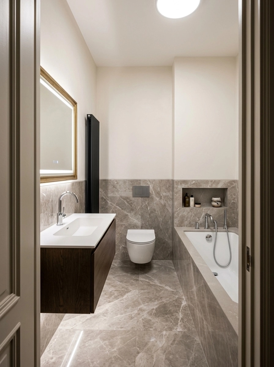Bathroom interior in Contemporary style — photo by GenRoom AI