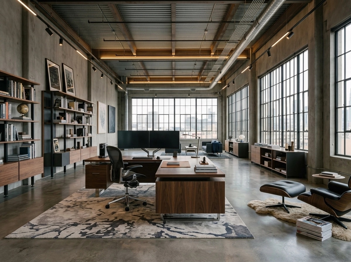 Office interior in Contemporary style — photo by GenRoom AI