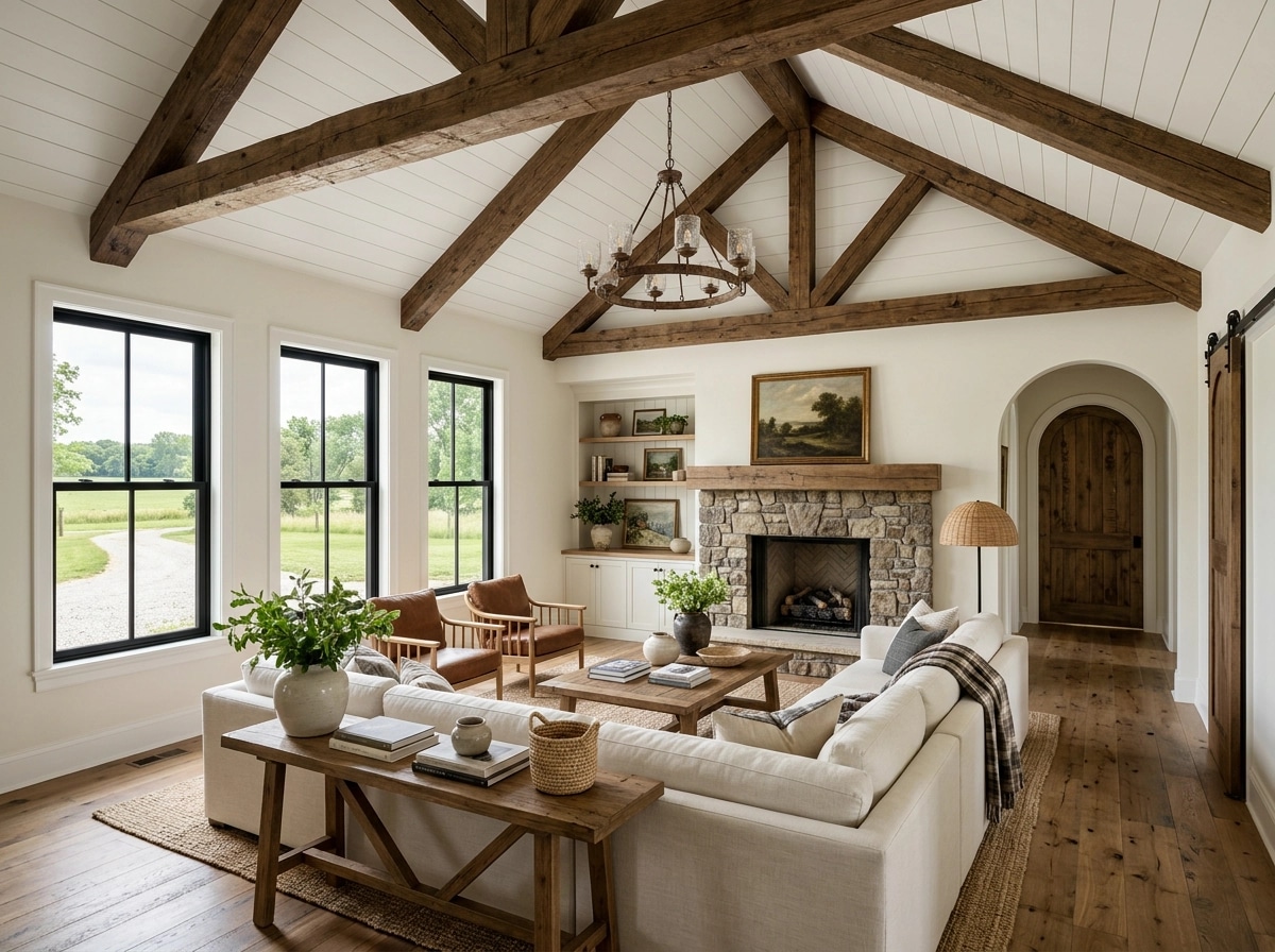 Modern Farmhouse Living Room design — interior photo by GenRoom AI