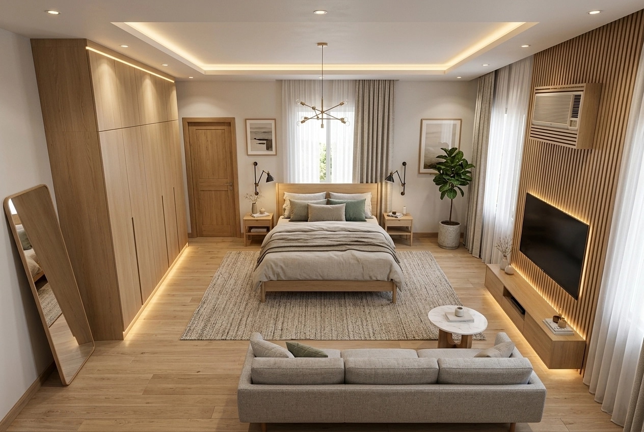 Interior design in Scandinavian style — Bedroom by GenRoom AI