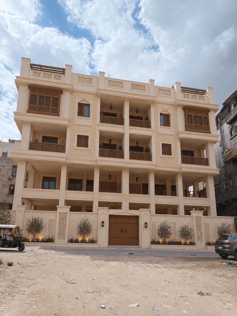 Facade design in Arabian Facade style — photo by GenRoom AI