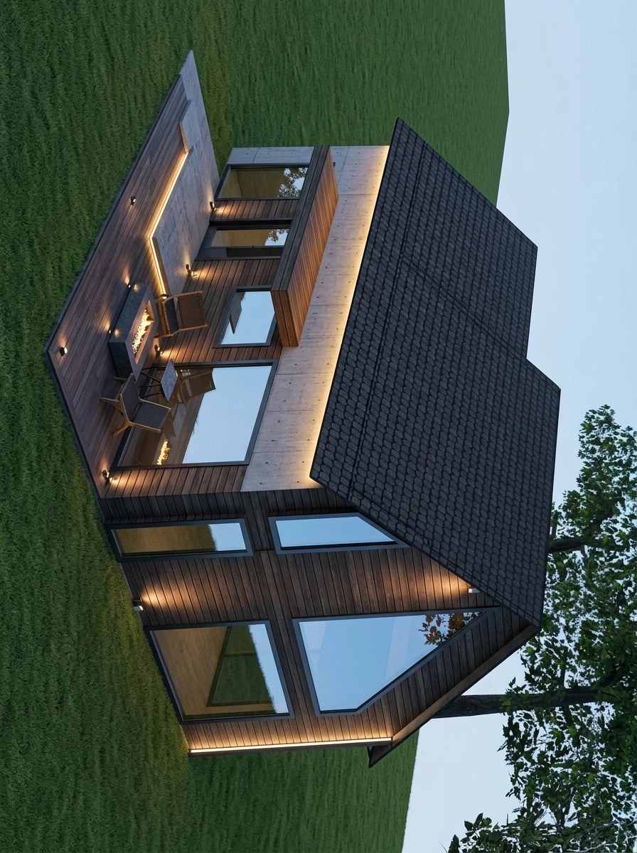 Cephe tasarımı Barnhouse Facade stili — Cephe GenRoom AI