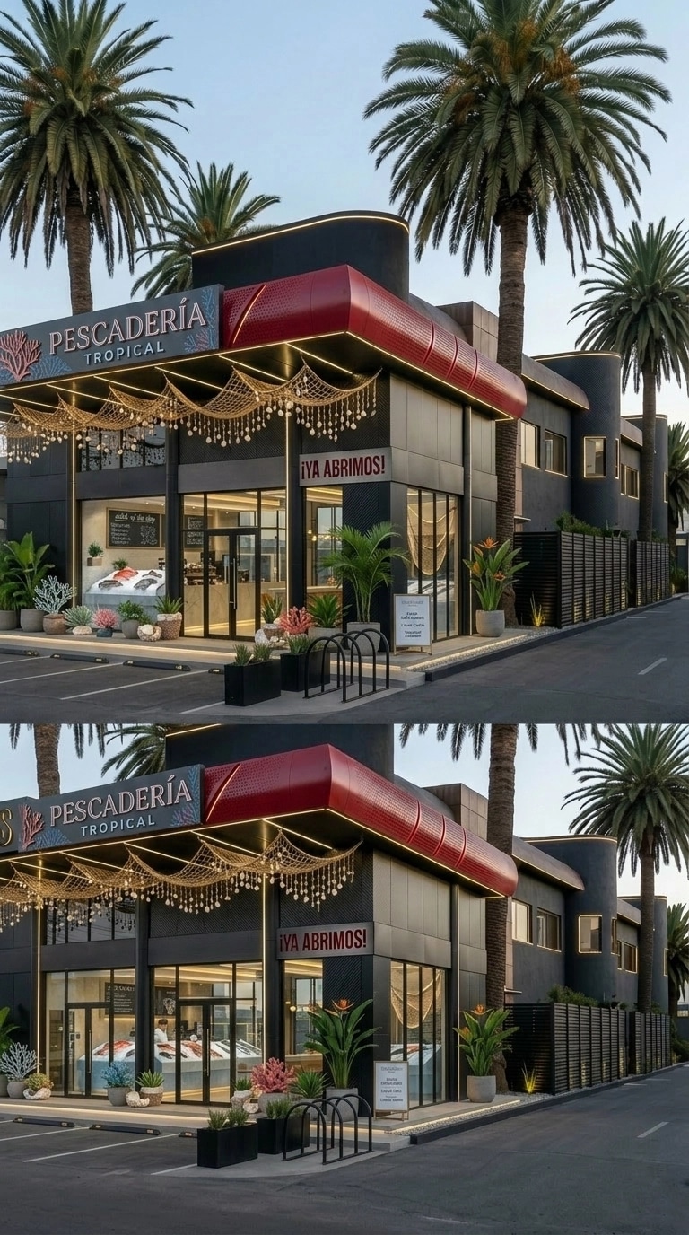 Facade design in Blacktec Facade style — Facade by GenRoom AI