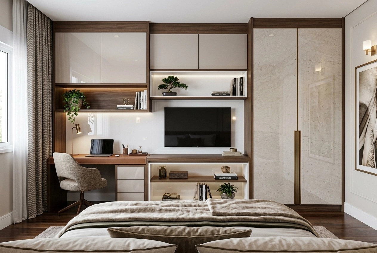 Transitional Bedroom design — interior photo by GenRoom AI