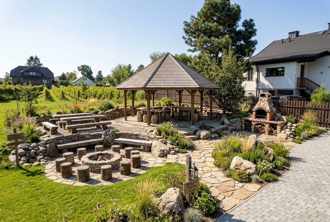 Landscape design in Eco Natural Garden style — Yard by GenRoom AI
