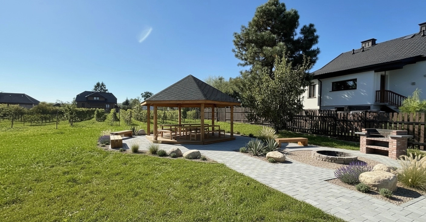 Landscape design in Minimalist Yard style — Yard by GenRoom AI