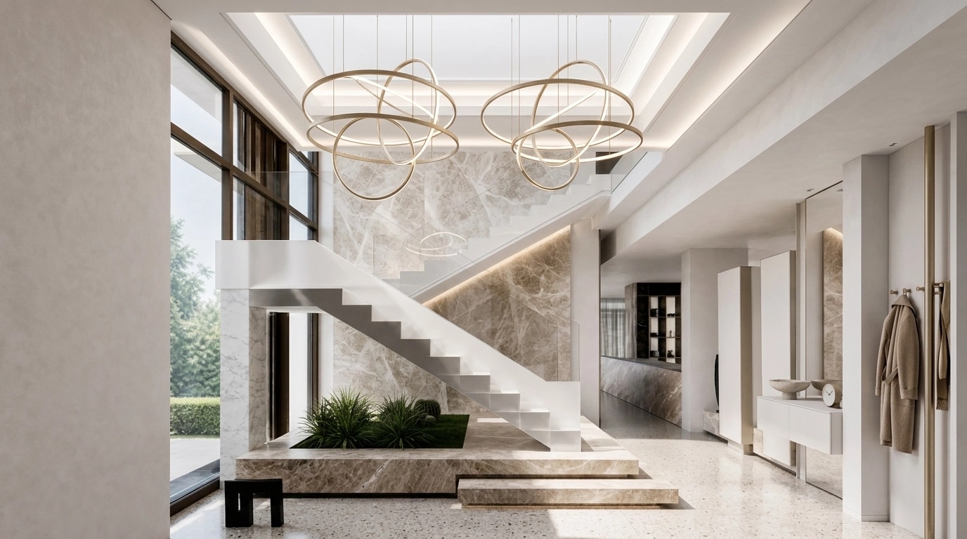 Hallway interior in Minimalism style — photo by GenRoom AI